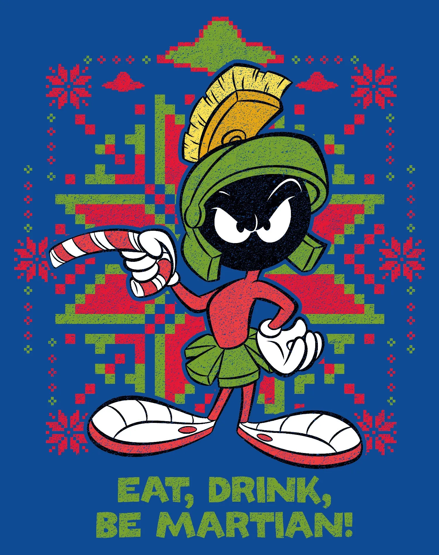 Looney Tunes Marvin Martian Xmas Eat Official Men's T-Shirt