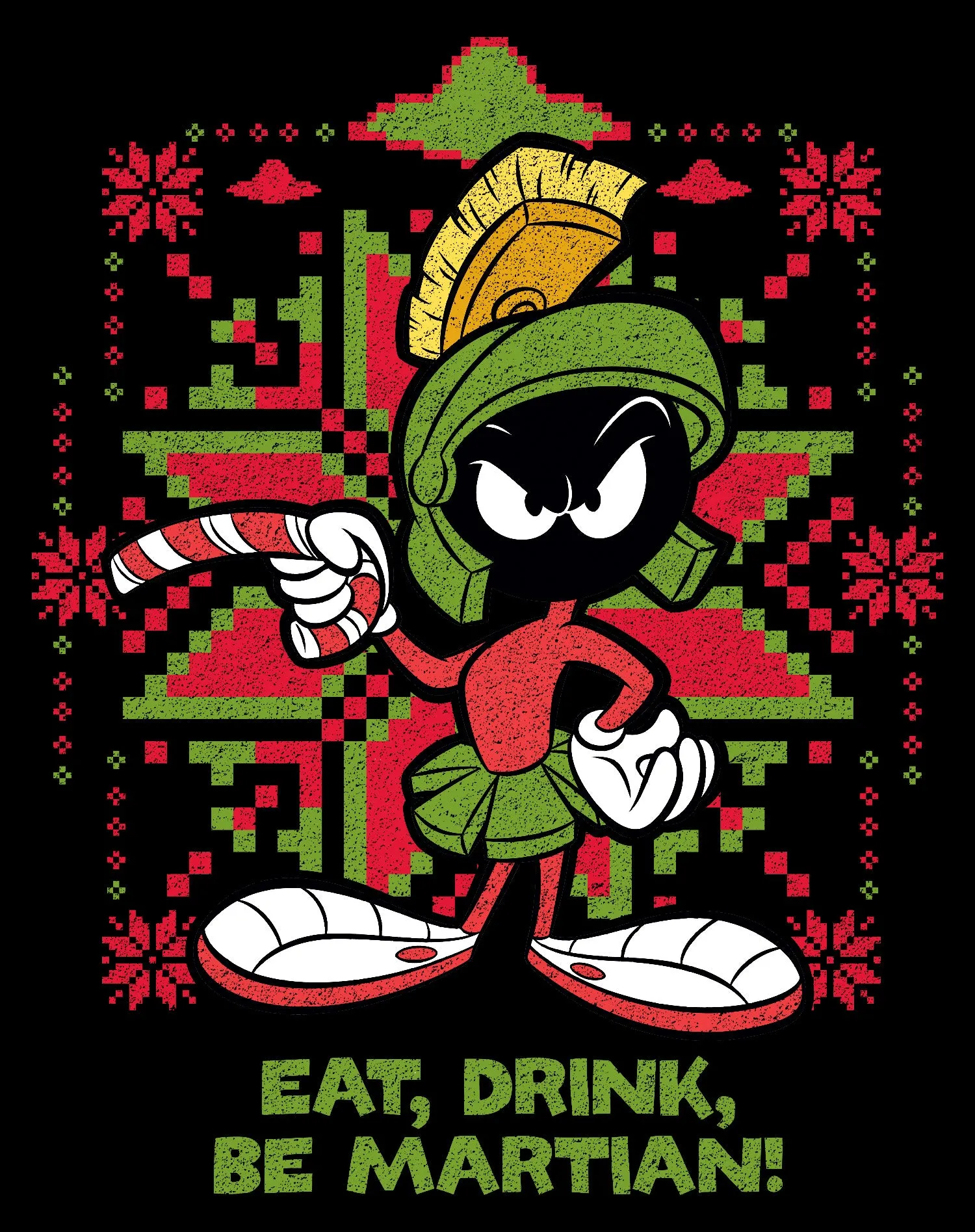 Looney Tunes Marvin Martian Xmas Eat Official Men's T-Shirt