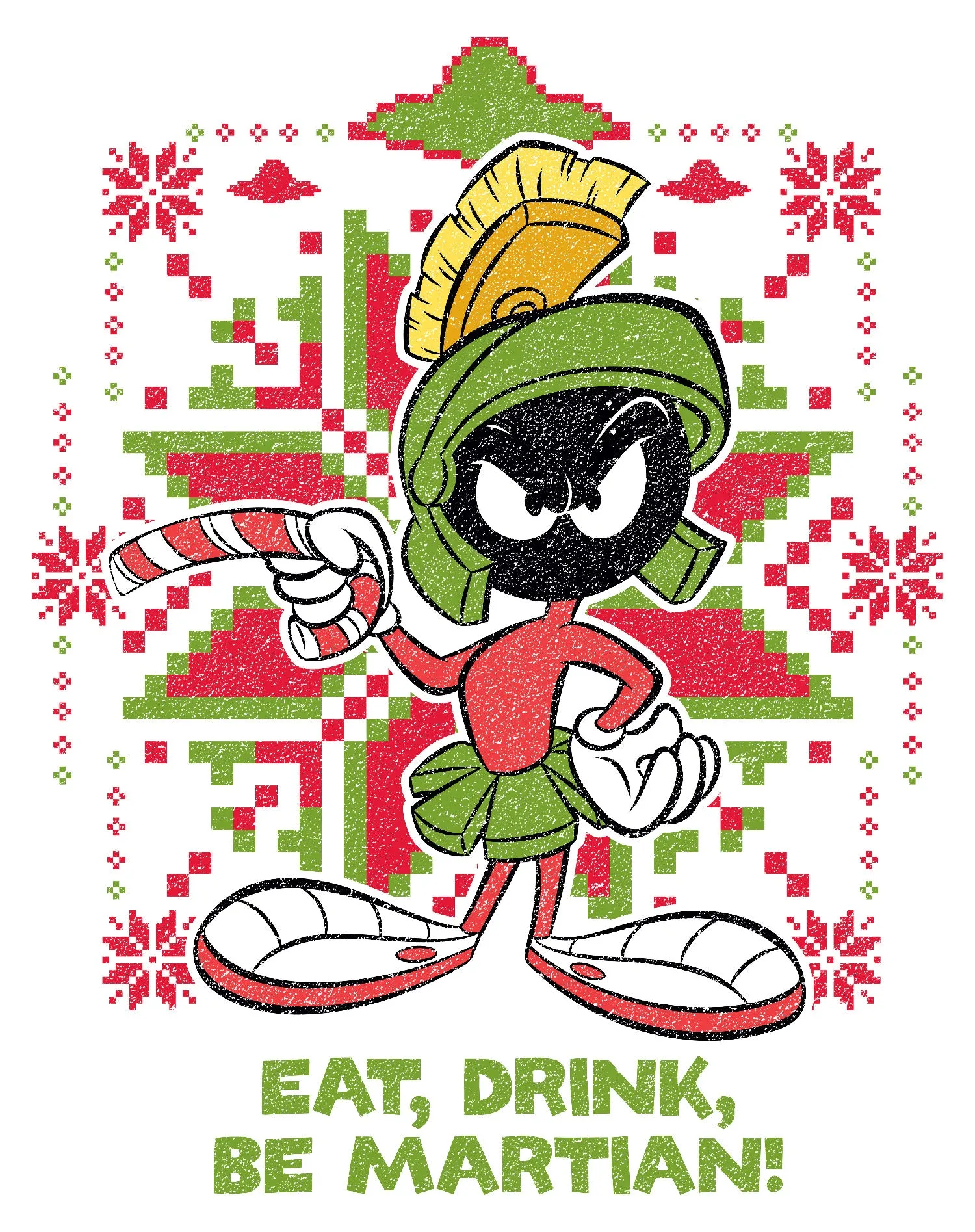 Looney Tunes Marvin Martian Xmas Eat Official Men's T-Shirt