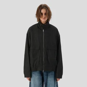 Loose Pocket Wool Blend Jacket