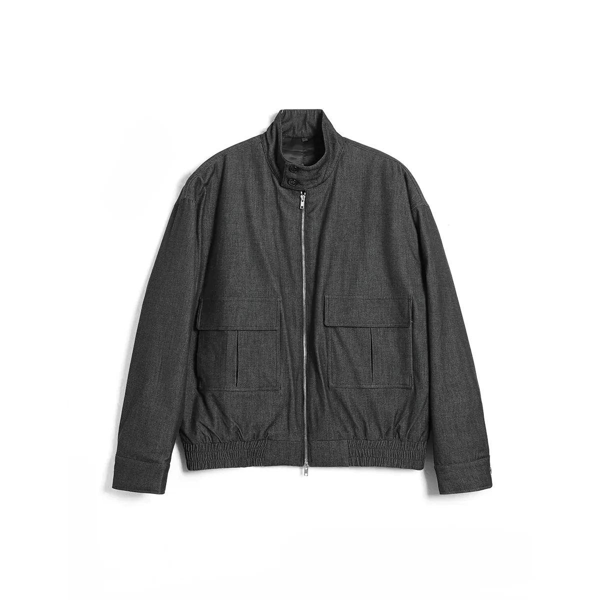 Loose Pocket Wool Blend Jacket