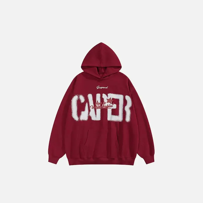 Lost Star Y2K Graphic Print Hoodie for Streetwear Enthusiasts