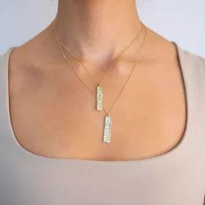 Love Plate Pendant Necklace