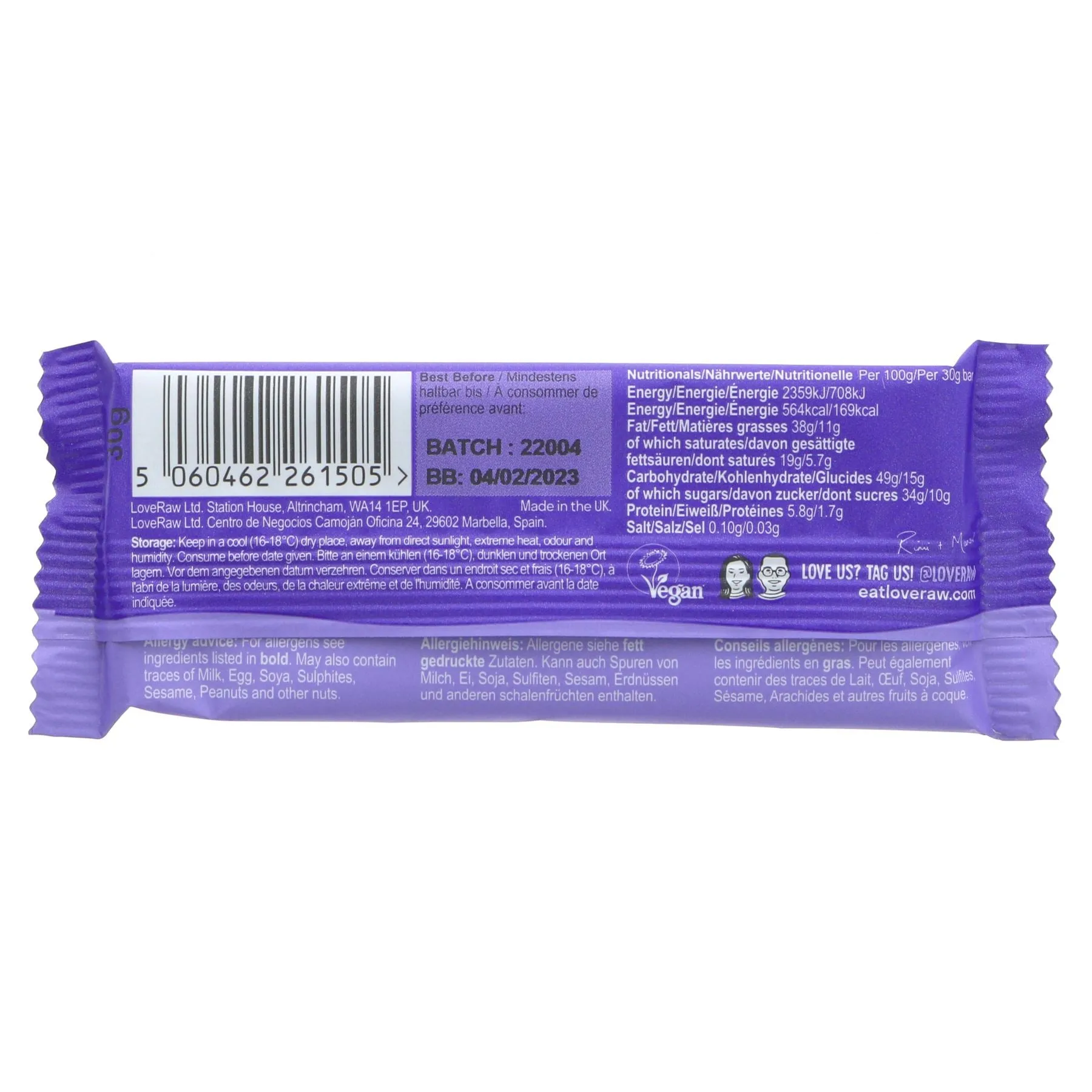 Love Raw | Smooth M:lk Chocolate | 30G
