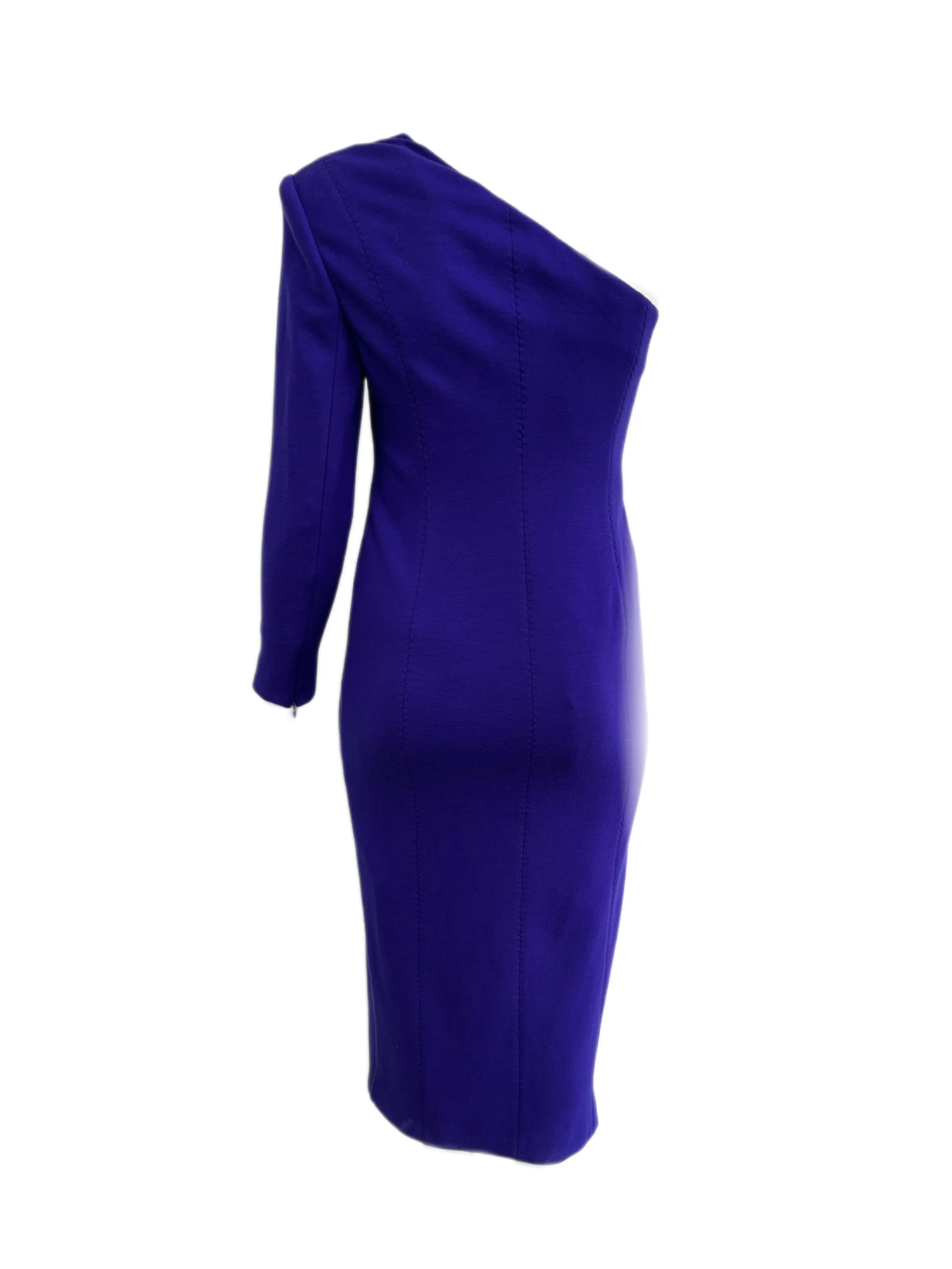 Marina Rinaldi Women's Blue Dritto One Shoulder Sheath Dress Size 12W/21