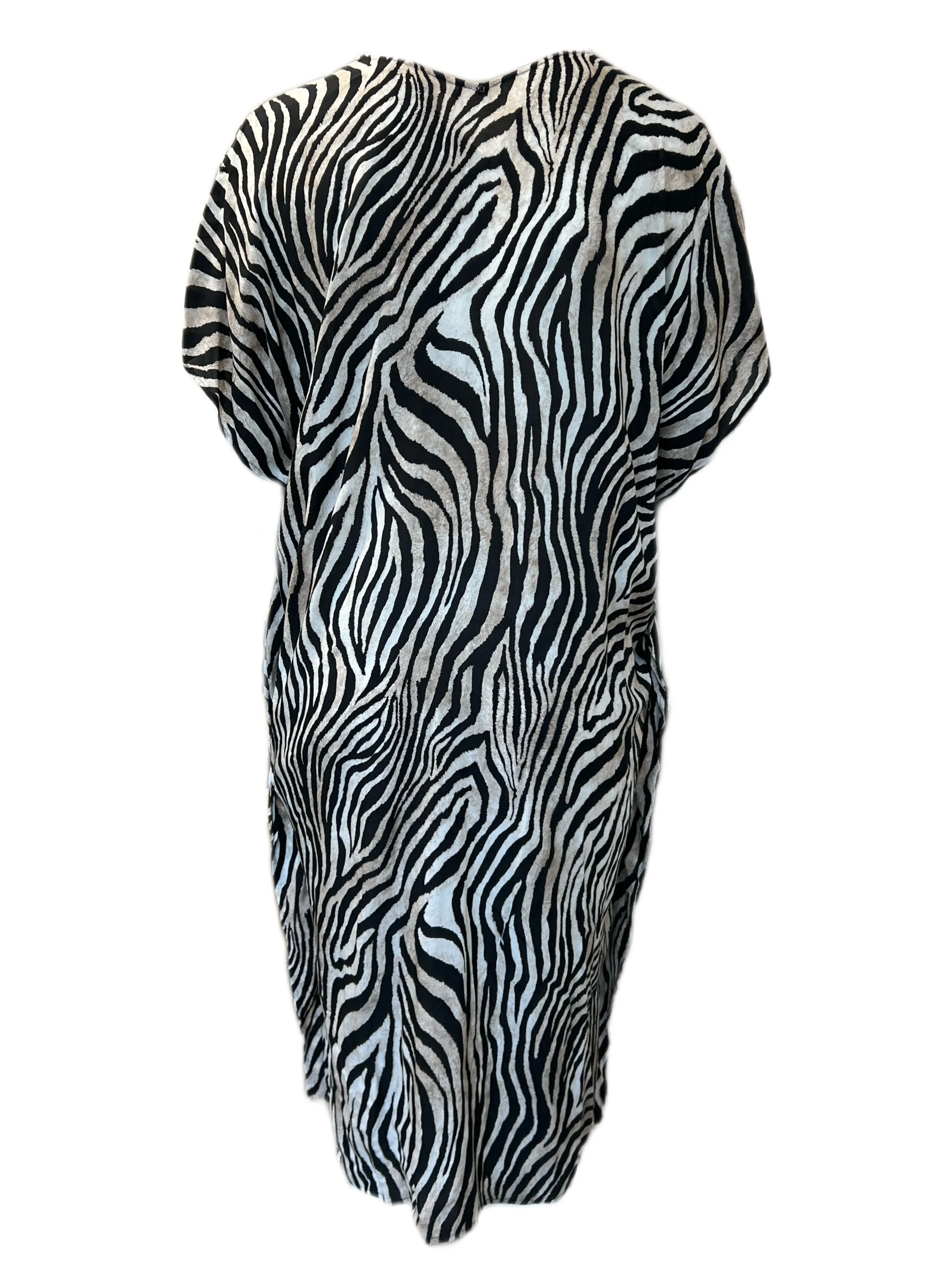 Marina Rinaldi Women's Brown Diaspro Animal Printed Viscose Dress NWT
