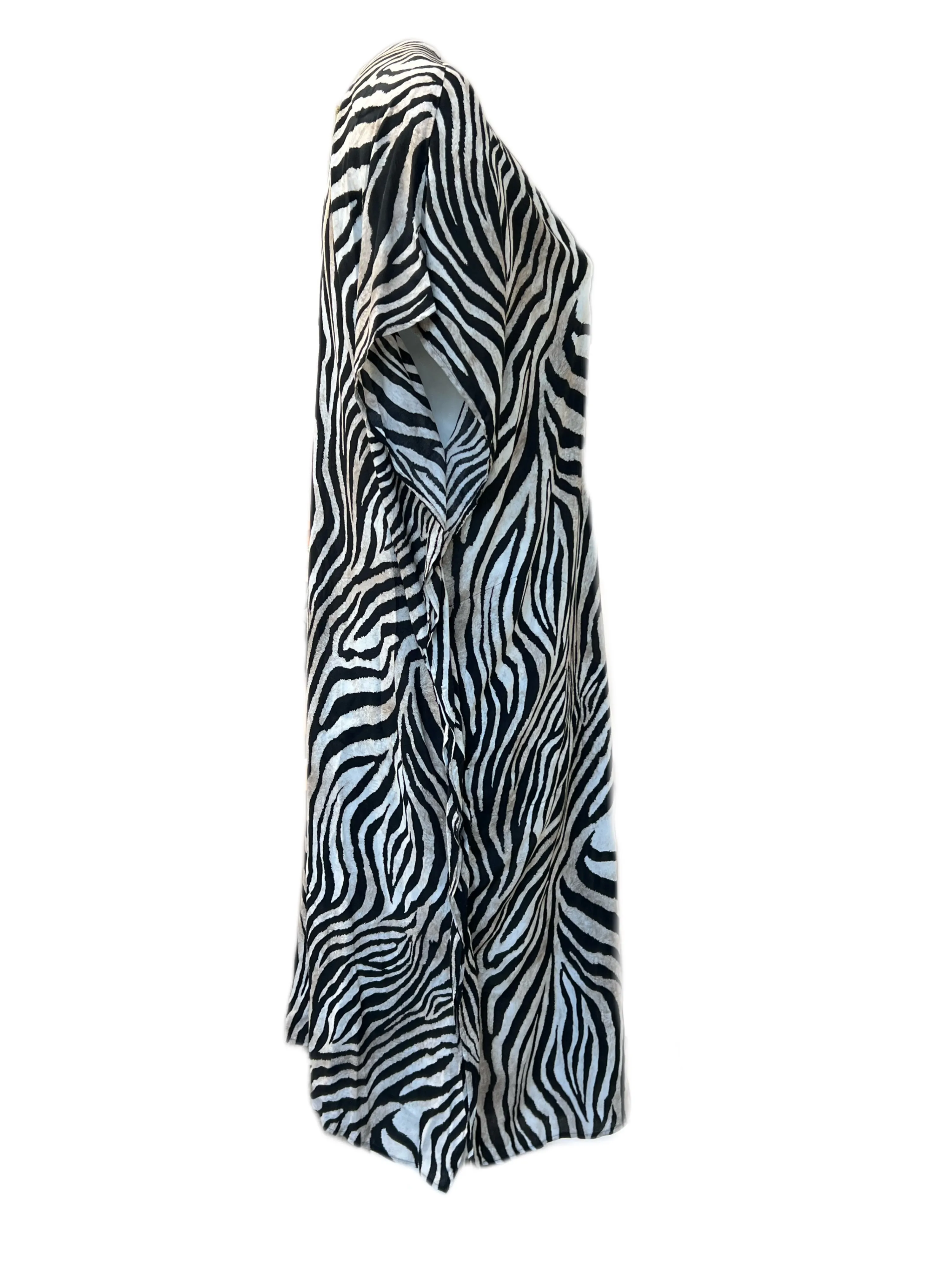 Marina Rinaldi Women's Brown Diaspro Animal Printed Viscose Dress NWT