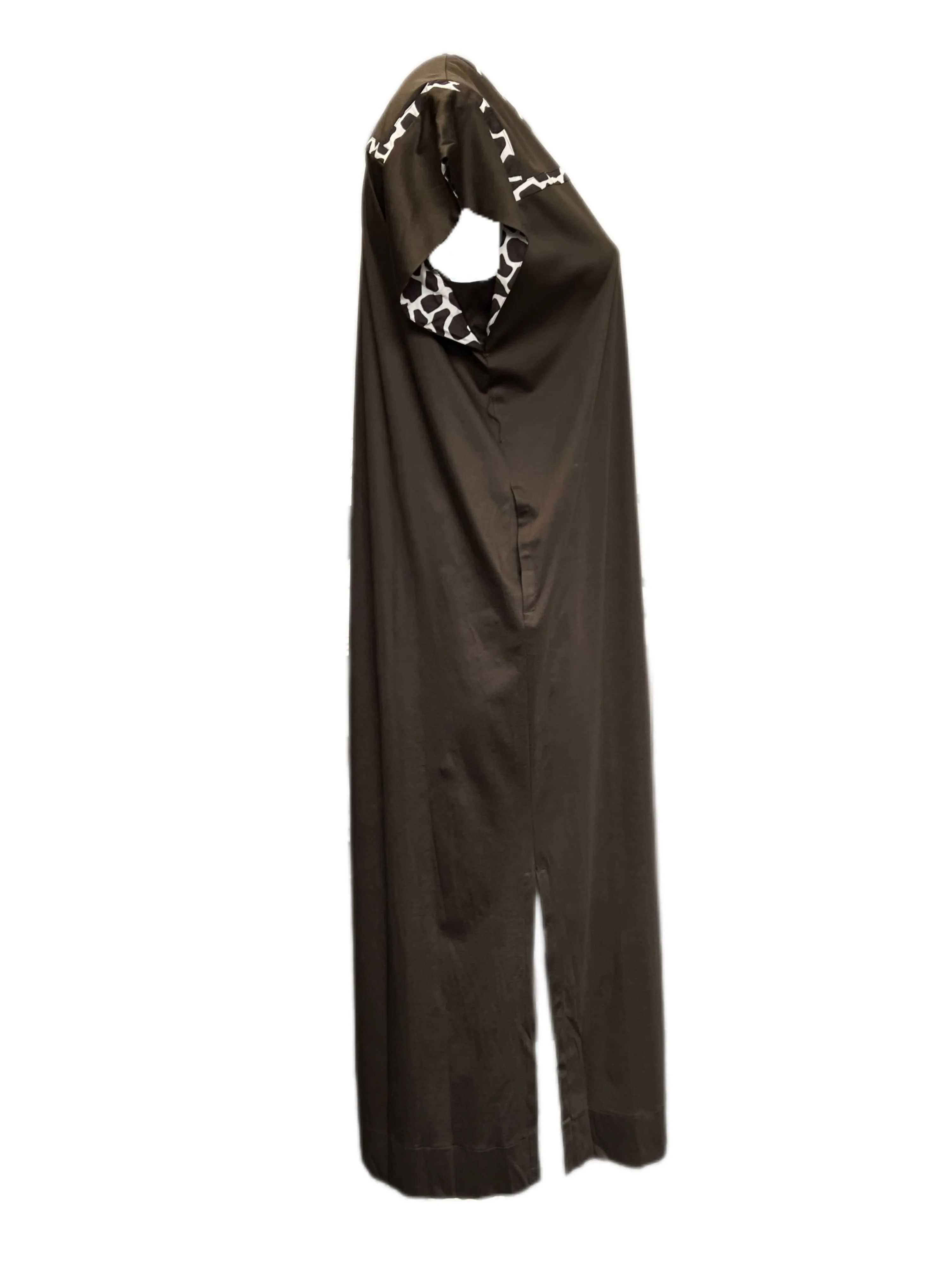 Marina Rinaldi Women's Brown Omero Cotton Maxi Dress Size L NWT