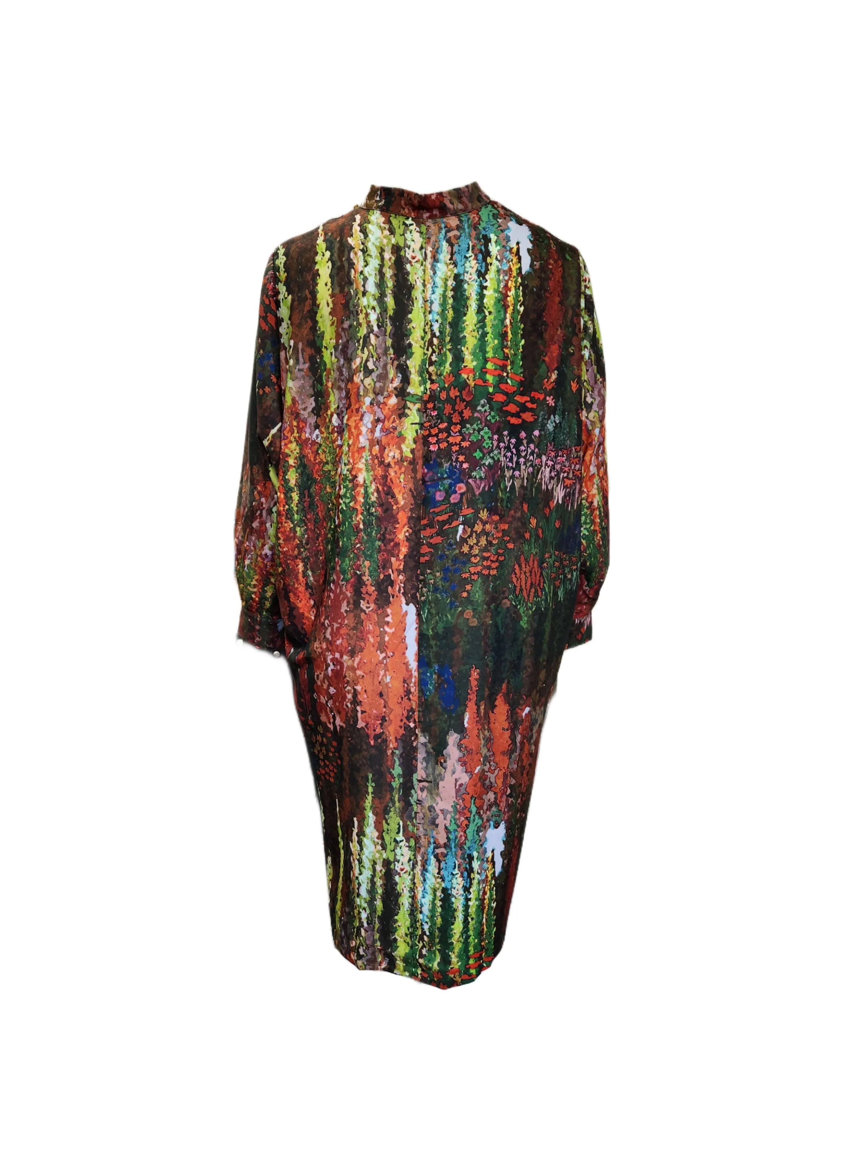 Marina Rinaldi Women's Multicolor Dimora Button Closure Dress NWT