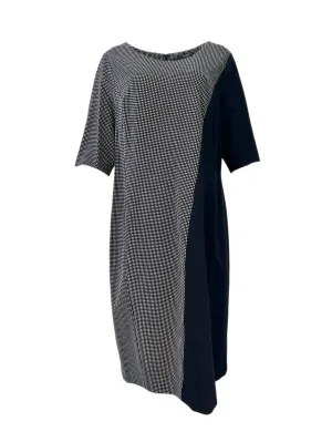 Marina Rinaldi Women's Nero Olio Polka Dot Sheath Dress Size L NWT