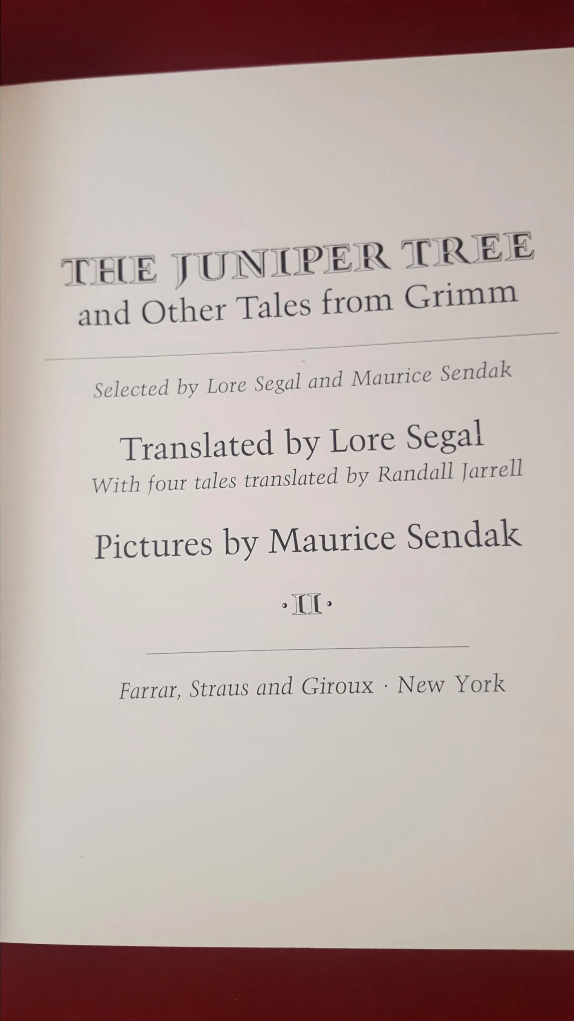 Maurice Sendak - The Juniper Tree & Other Tales from Grimm Volume I & II, 1973, First