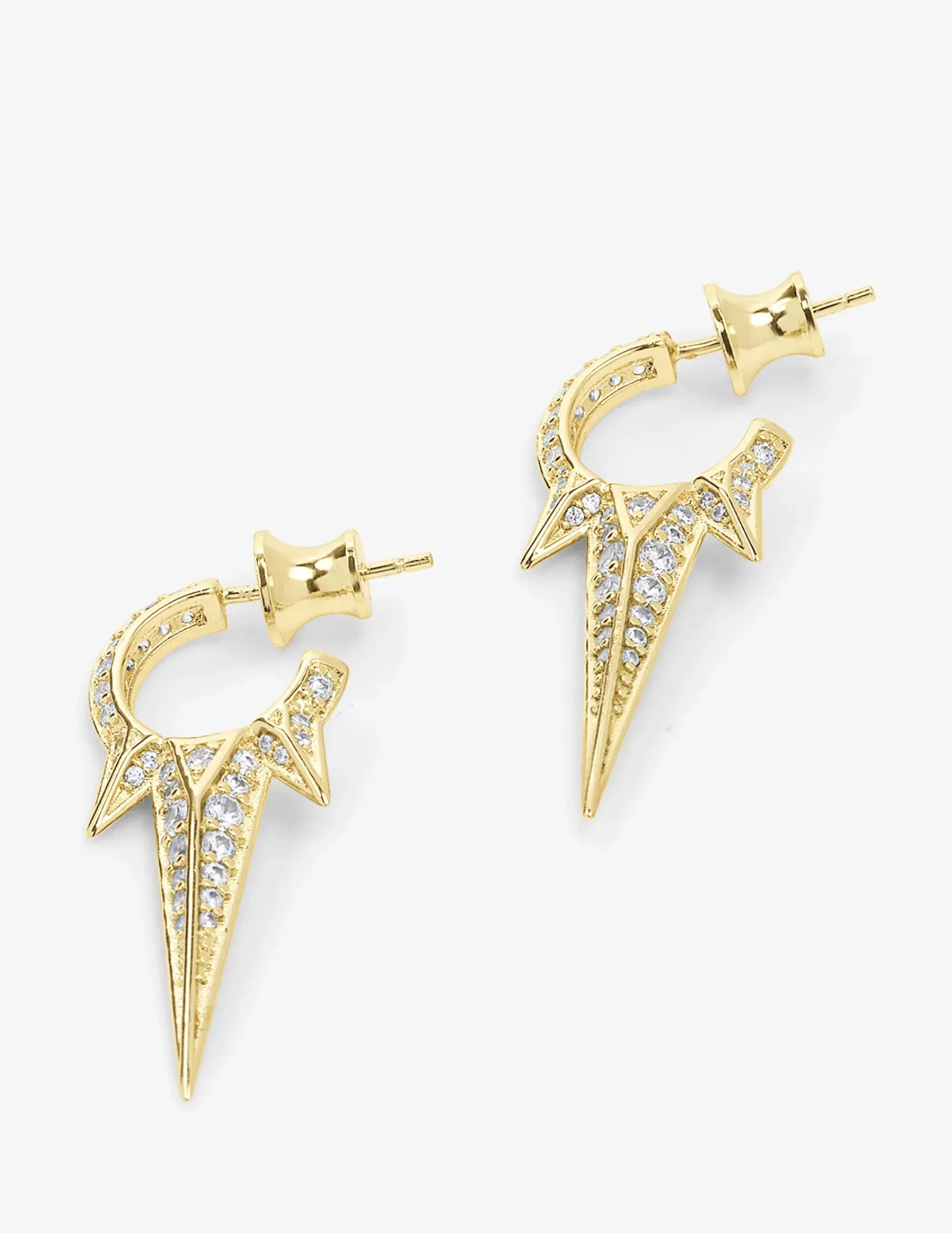 Melinda Maria Gabriella Pavé Triple Spike Earrings