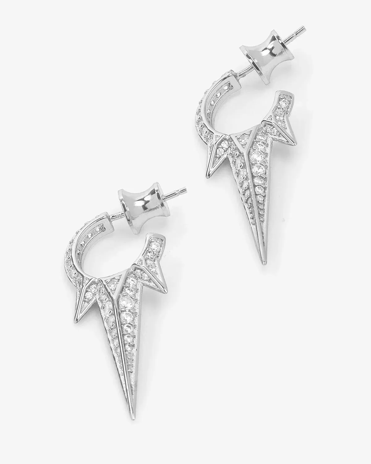 Melinda Maria Gabriella Pavé Triple Spike Earrings