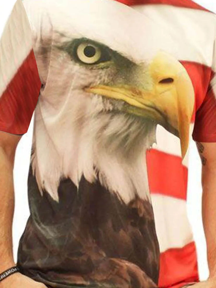 Men's Bald Eagle Flag Sublimated Tee