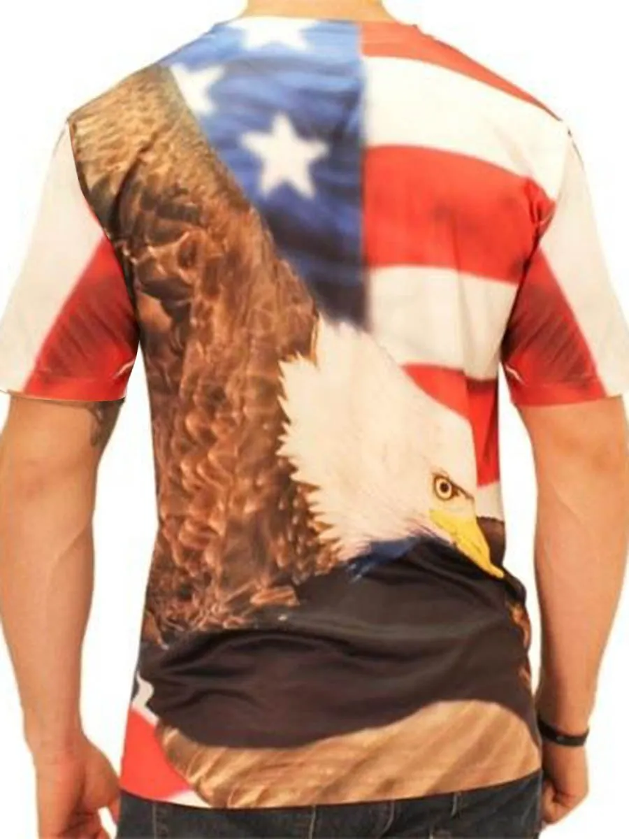 Men's Bald Eagle Flag Sublimated Tee
