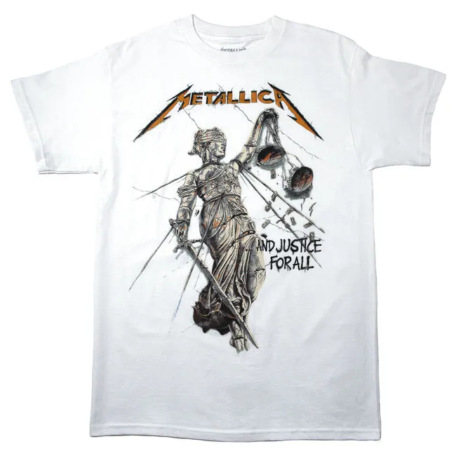 Metallica - And Justice For All (White) t-shirt