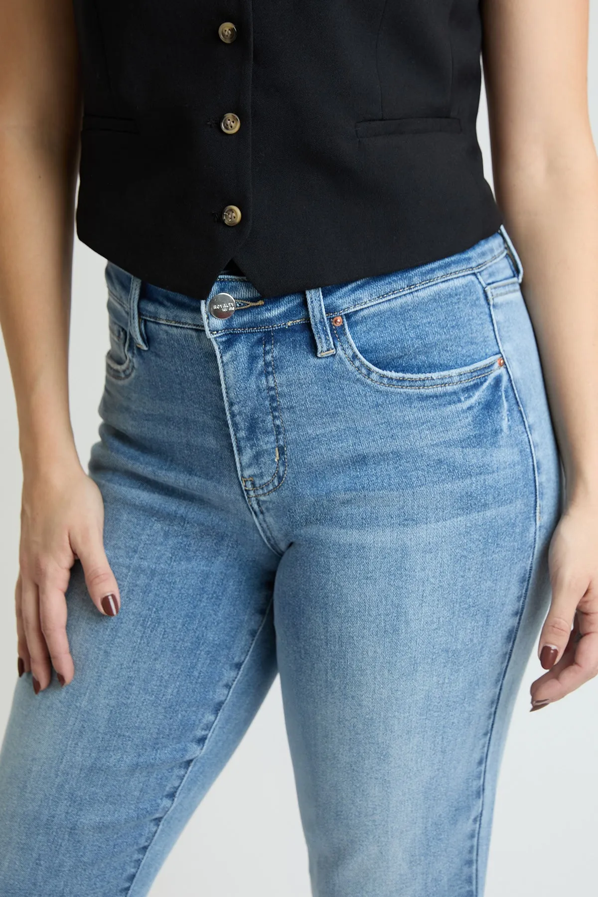 Mid Rise Premium Stretch Slim Straight Jeans, Pack of 8