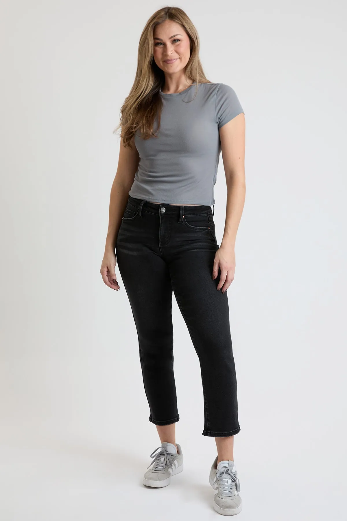 Mid Rise Premium Stretch Slim Straight Jeans, Pack of 8