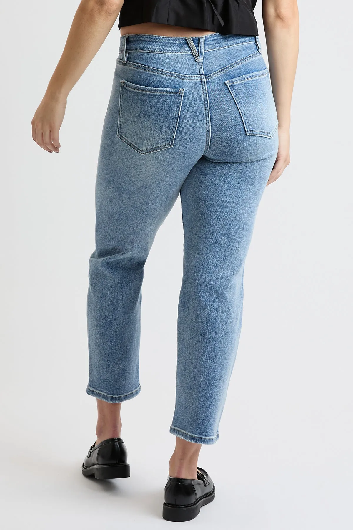 Mid Rise Premium Stretch Slim Straight Jeans, Pack of 8