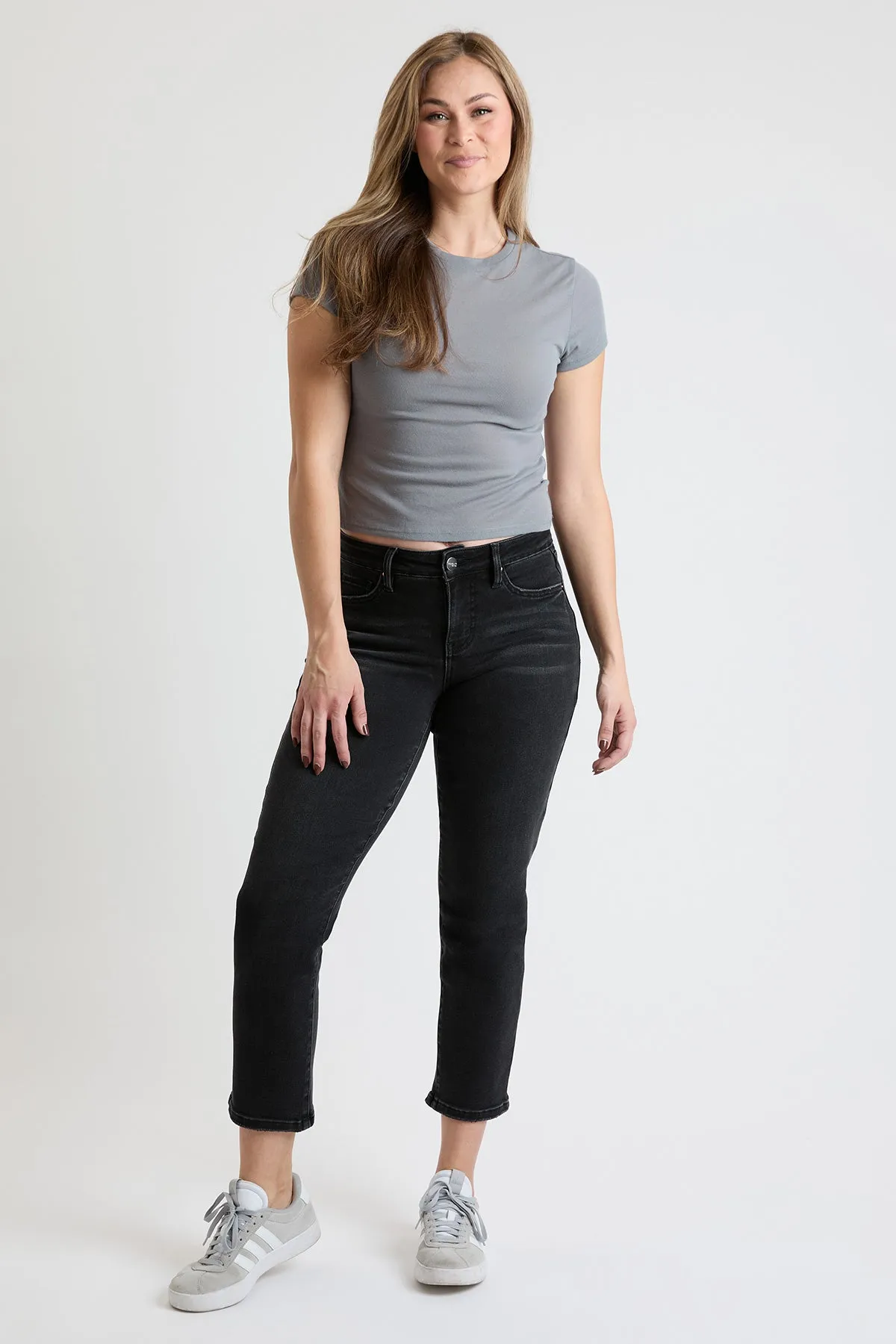 Mid Rise Premium Stretch Slim Straight Jeans, Pack of 8