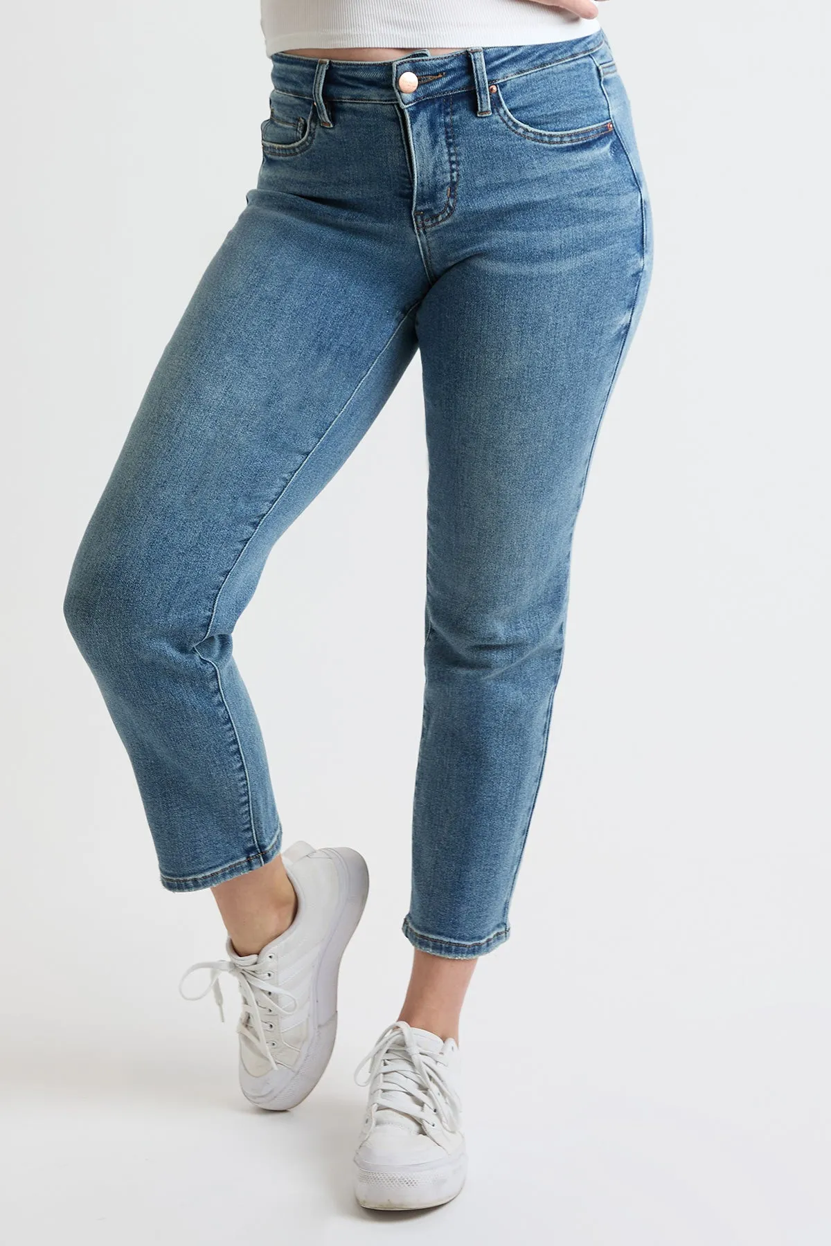 Mid Rise Premium Stretch Slim Straight Jeans, Pack of 8
