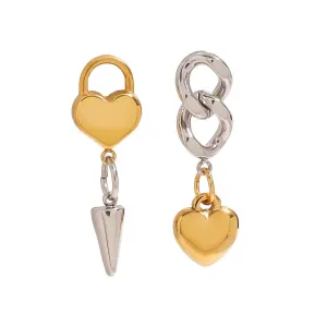 Mismatched Heart Earrings