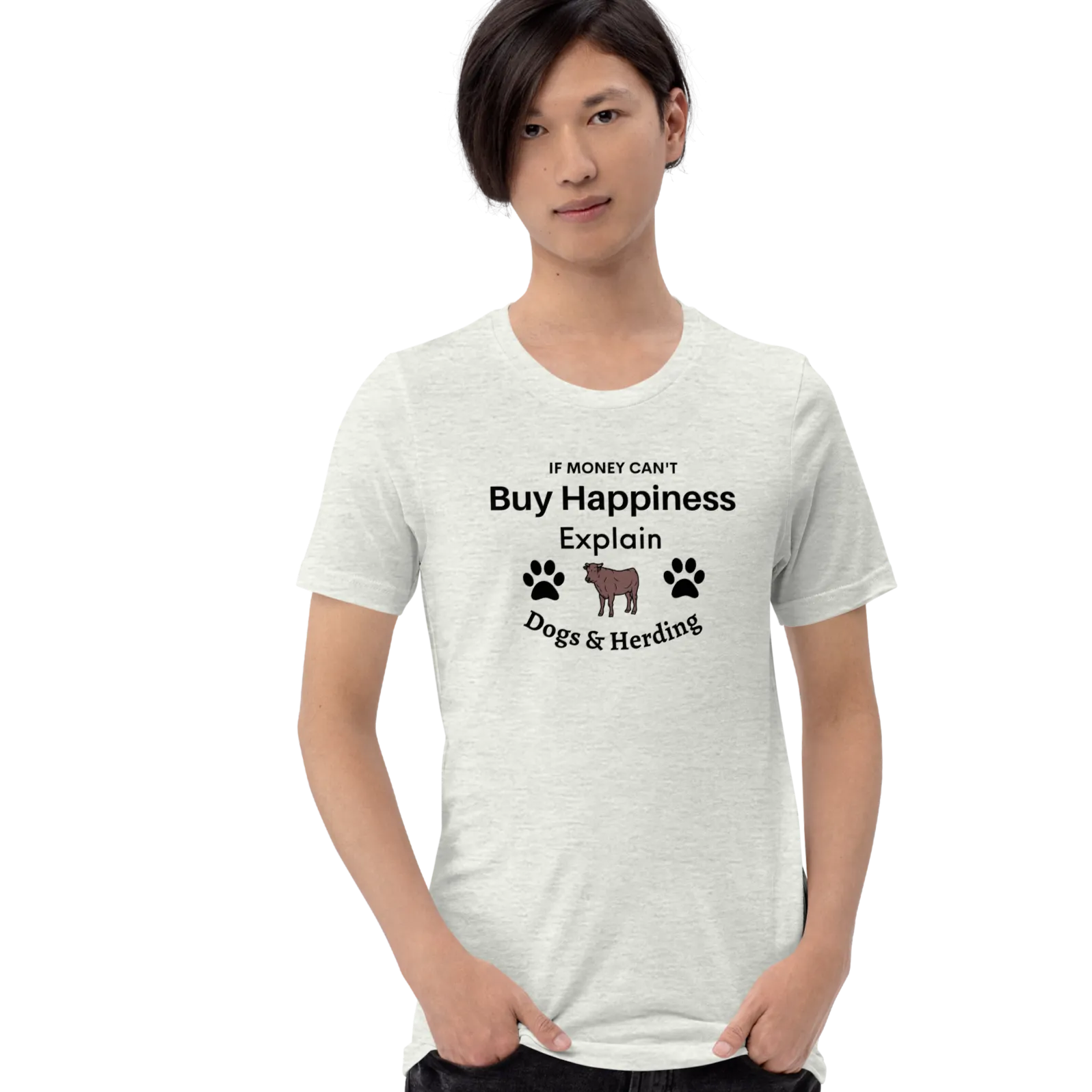 Money Buys Cattle Herding Happiness T-Shirts - Light