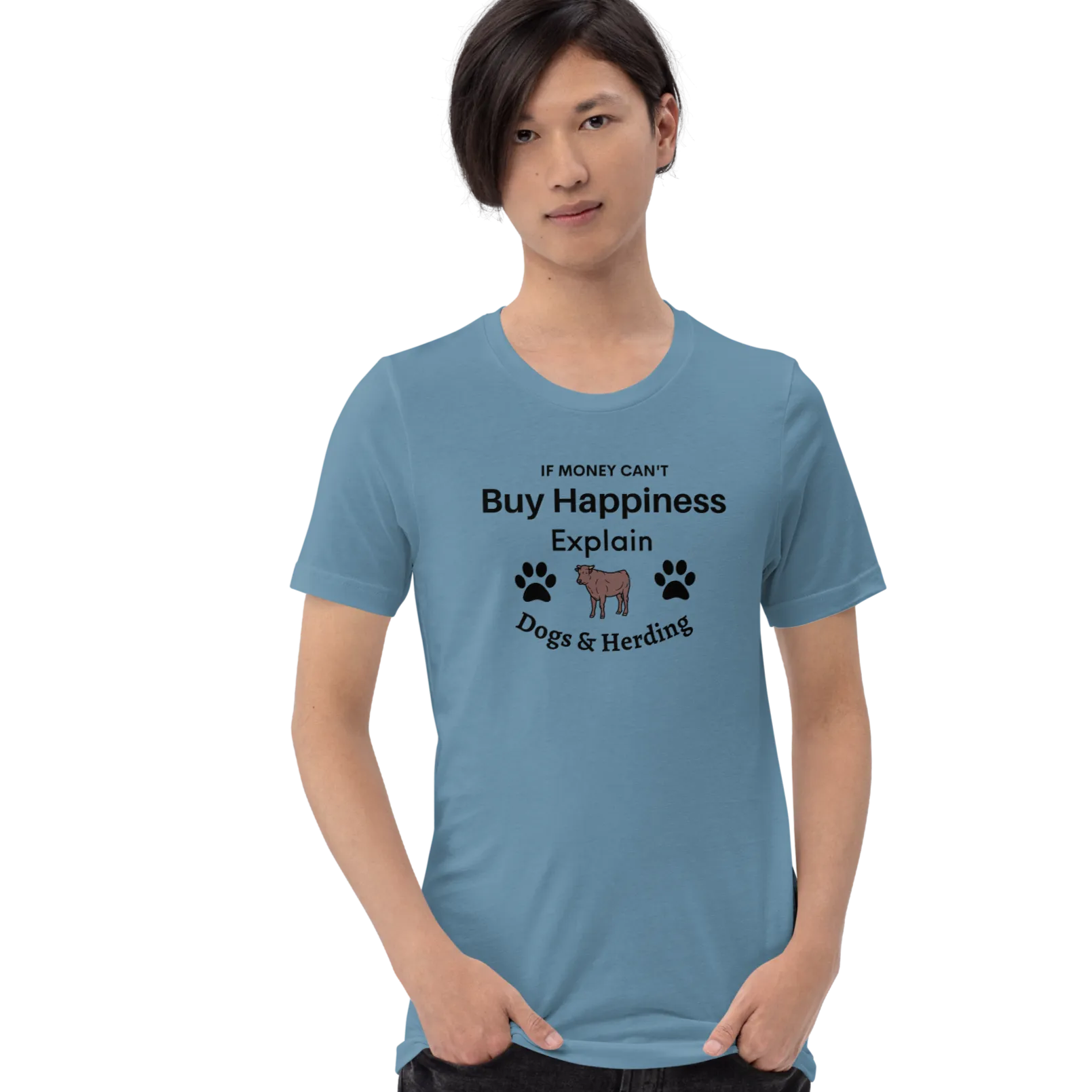Money Buys Cattle Herding Happiness T-Shirts - Light