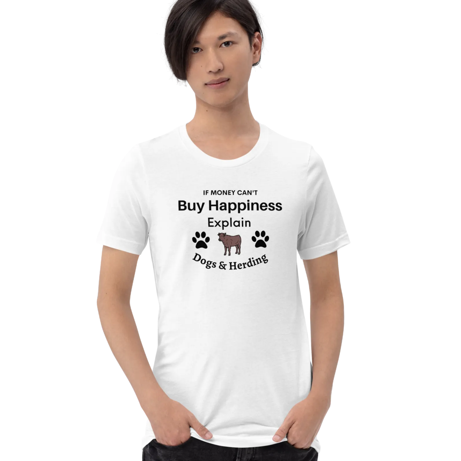 Money Buys Cattle Herding Happiness T-Shirts - Light