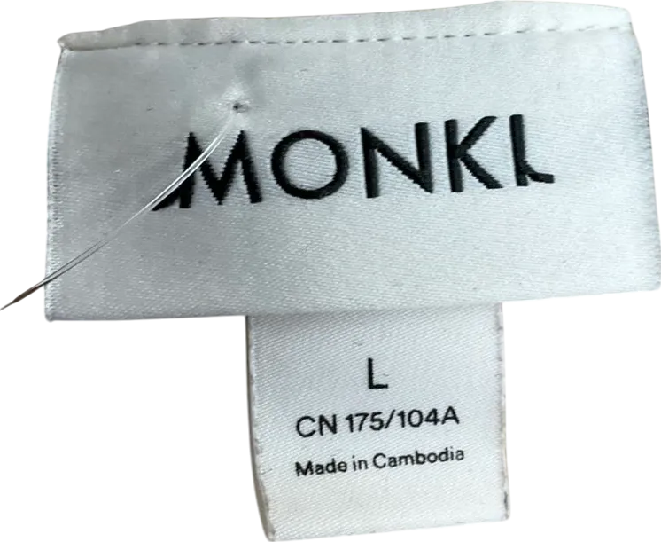 monkl Beige Relaxed Knitted Cardigan UK L