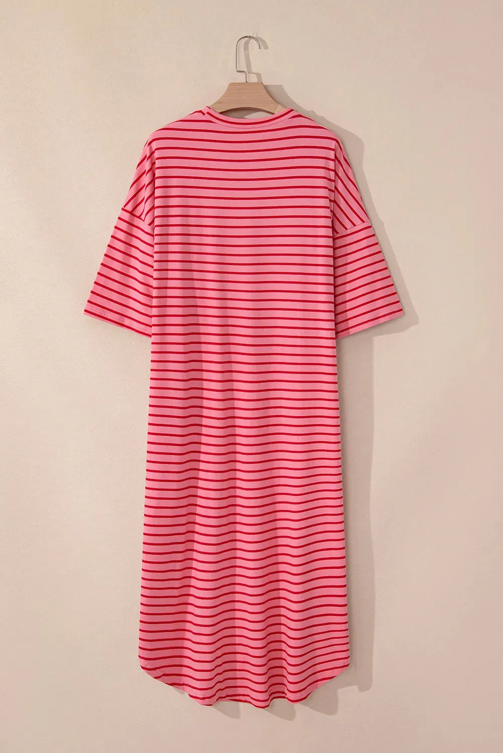 Morra Pocketed Striped Half Sleeve Tee Dress- Deal of the Day!