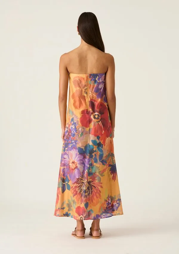 Mos the Label -  Grace  Strapless Dress - Grace Print