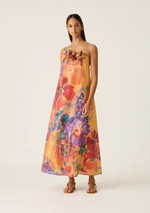 Mos the Label -  Grace  Strapless Dress - Grace Print