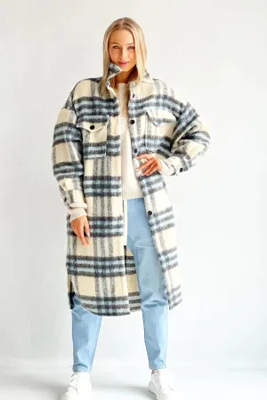 MOSK MELBOURNE Stirling Jacket - Pale Blue and Cream