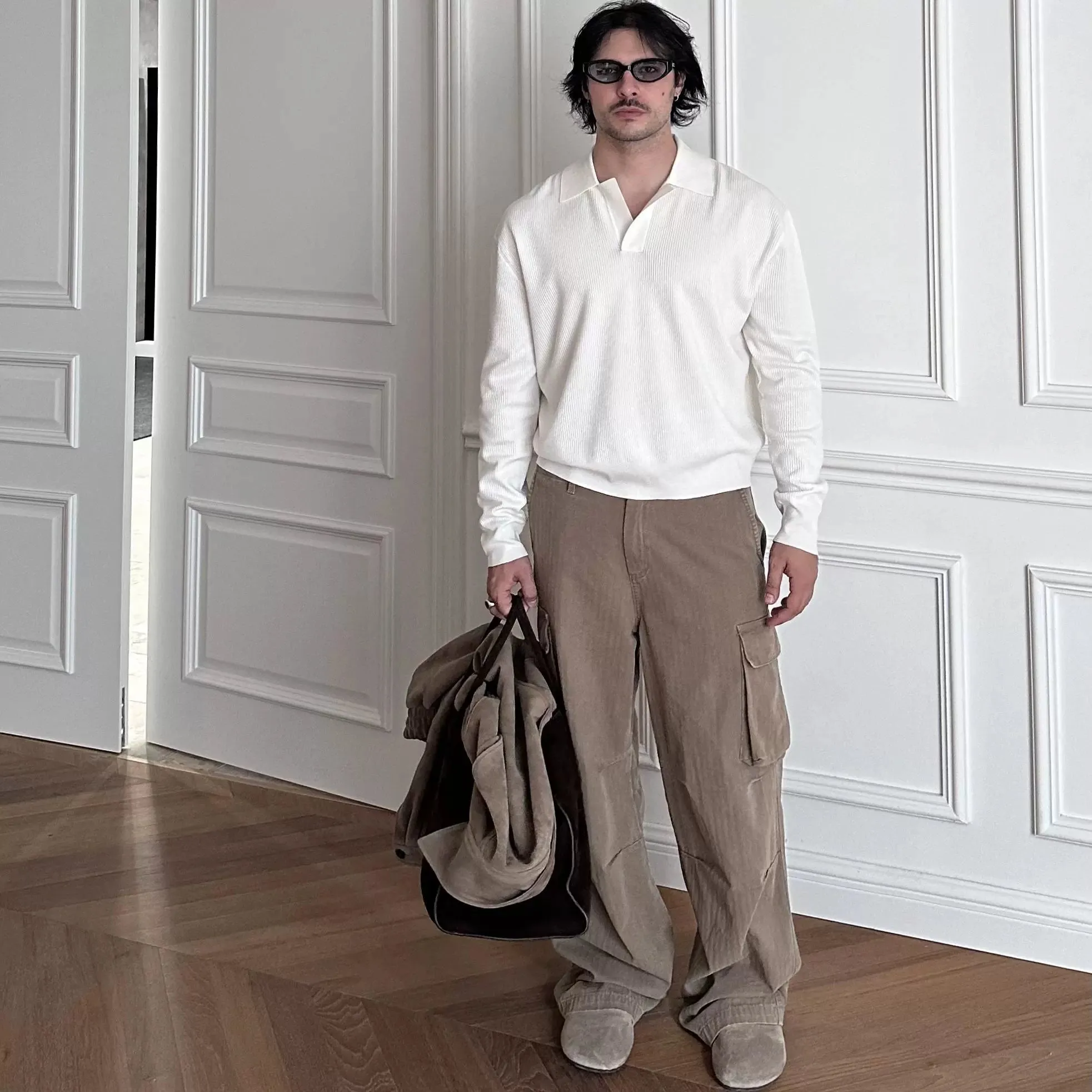 Mulberry Silk & Wool Polo Sweater