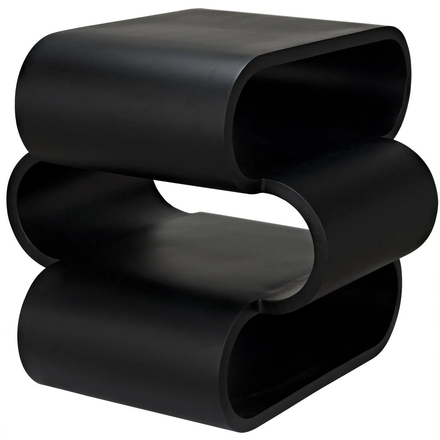 Nada Side Table, Black Steel