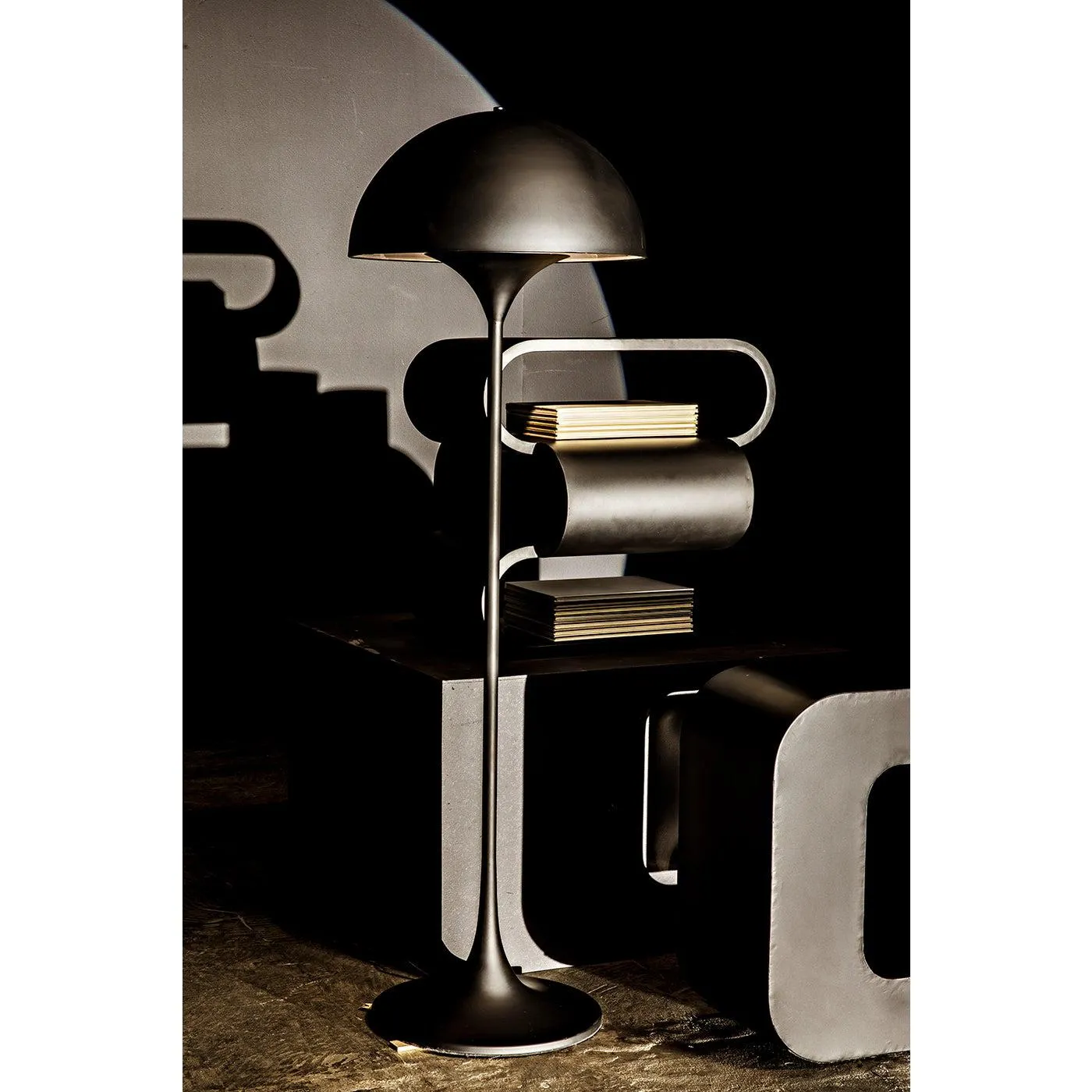 Nada Side Table, Black Steel