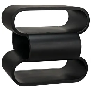 Nada Side Table, Black Steel