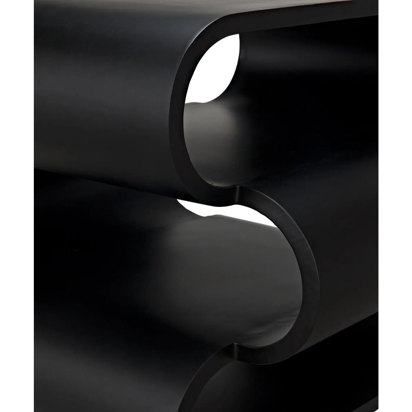 Nada Side Table, Black Steel