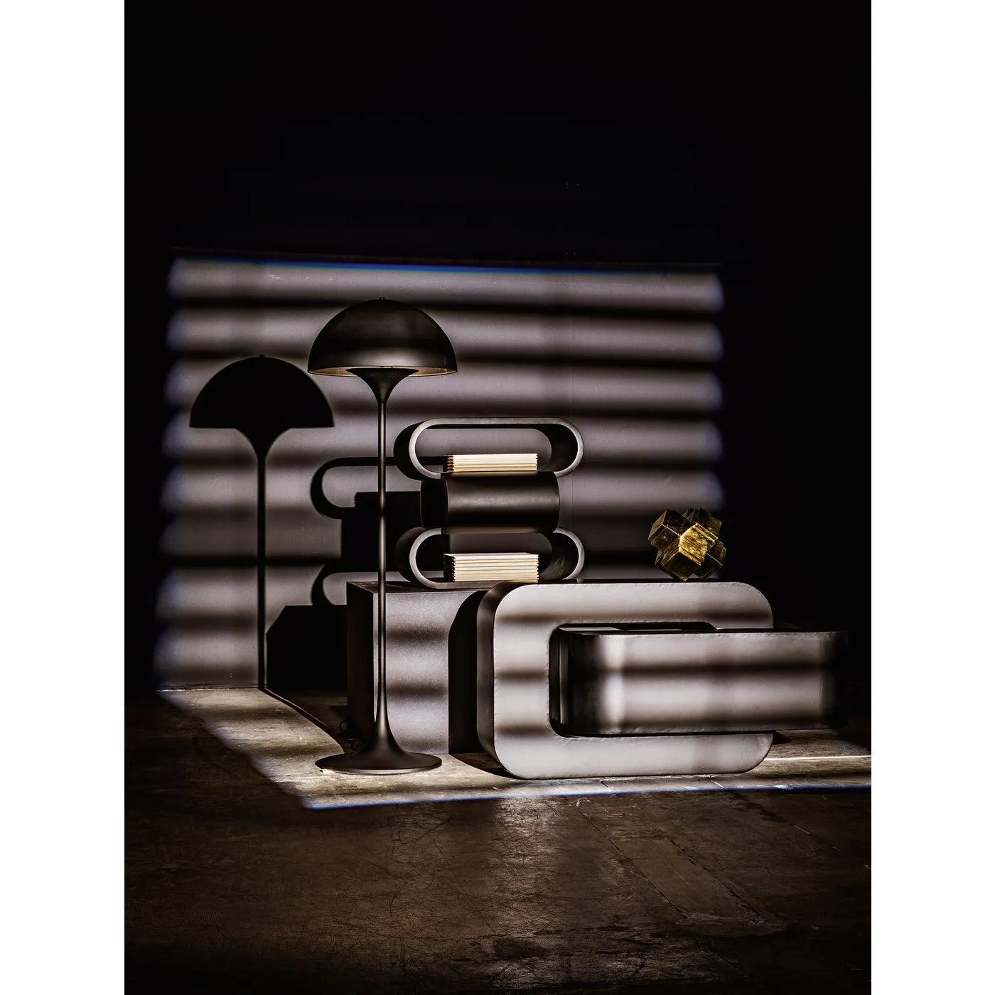 Nada Side Table, Black Steel
