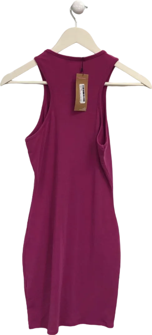 Nasty Gal Pink Ruched Mini Dress UK 8