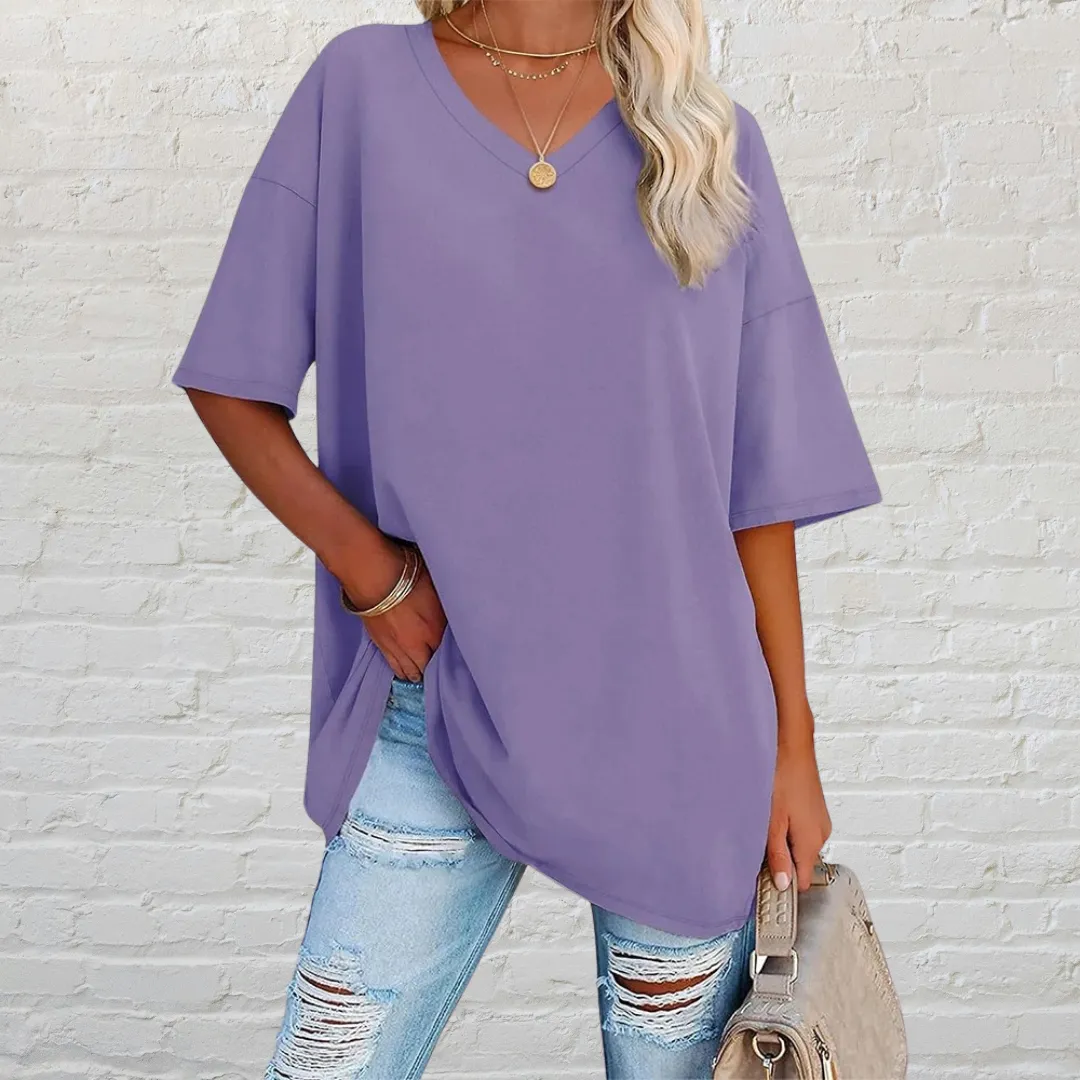 Natalia® | Oversized T-shirt with V-neck