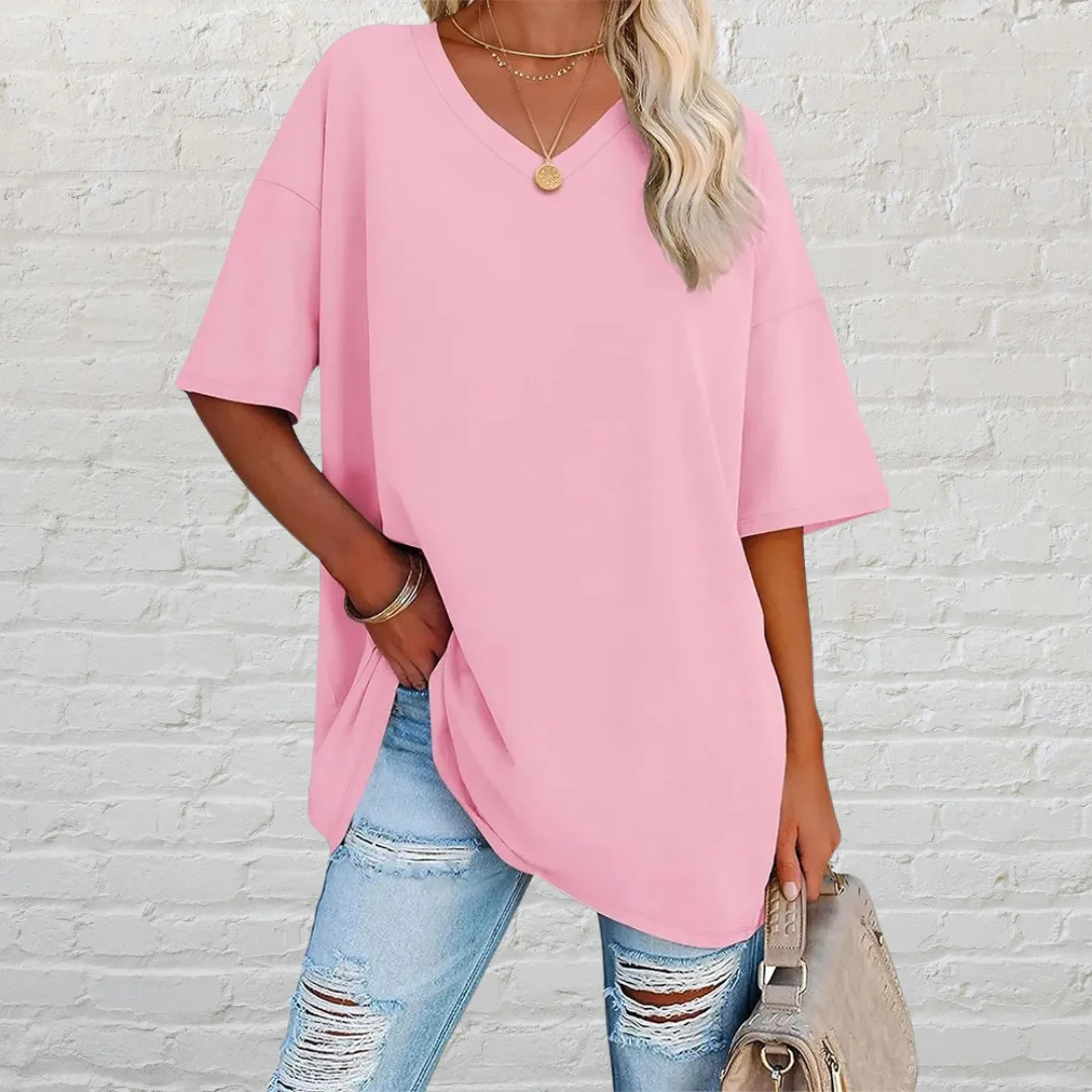 Natalia® | Oversized T-shirt with V-neck