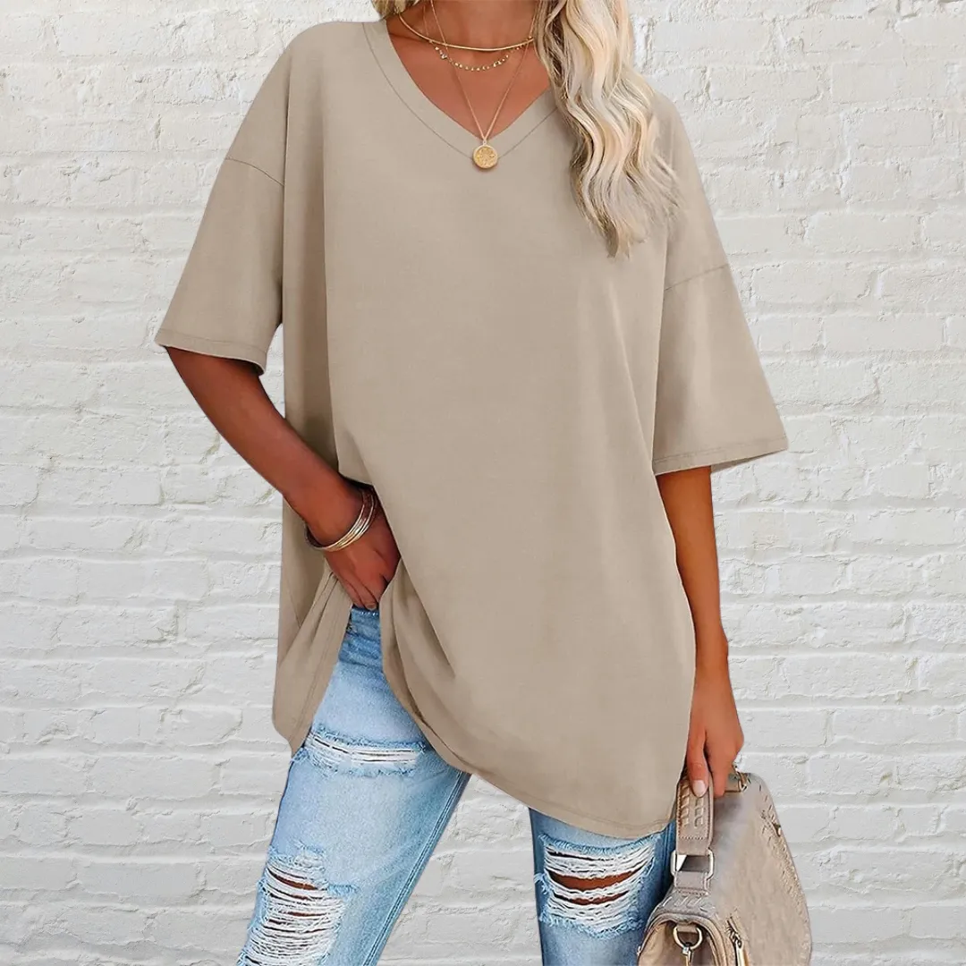 Natalia® | Oversized T-shirt with V-neck
