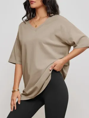 Natalia® | Oversized T-shirt with V-neck