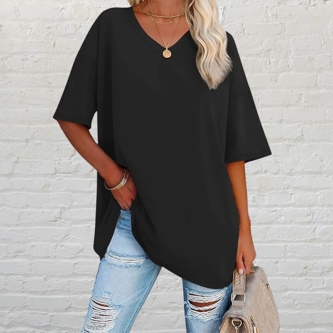 Natalia® | Oversized T-shirt with V-neck