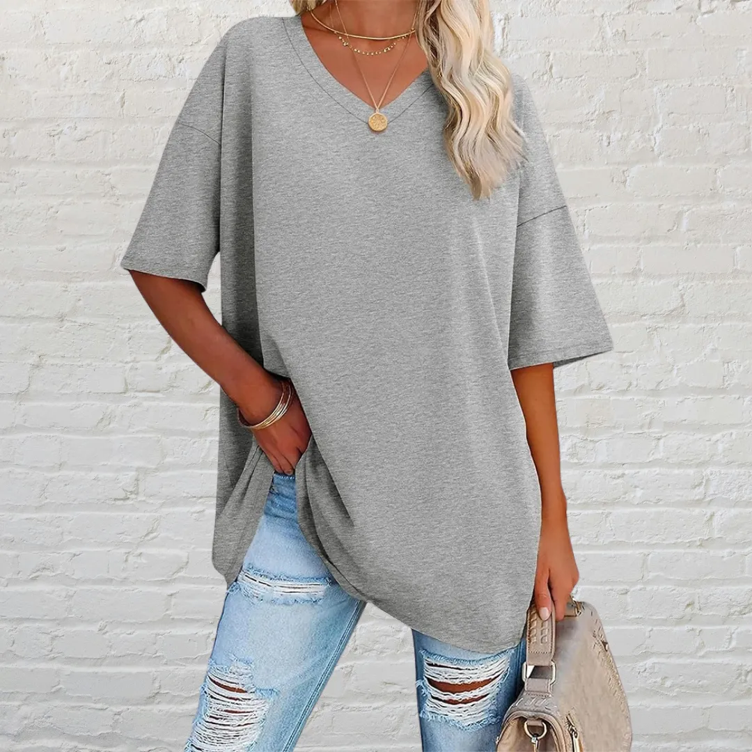 Natalia® | Oversized T-shirt with V-neck