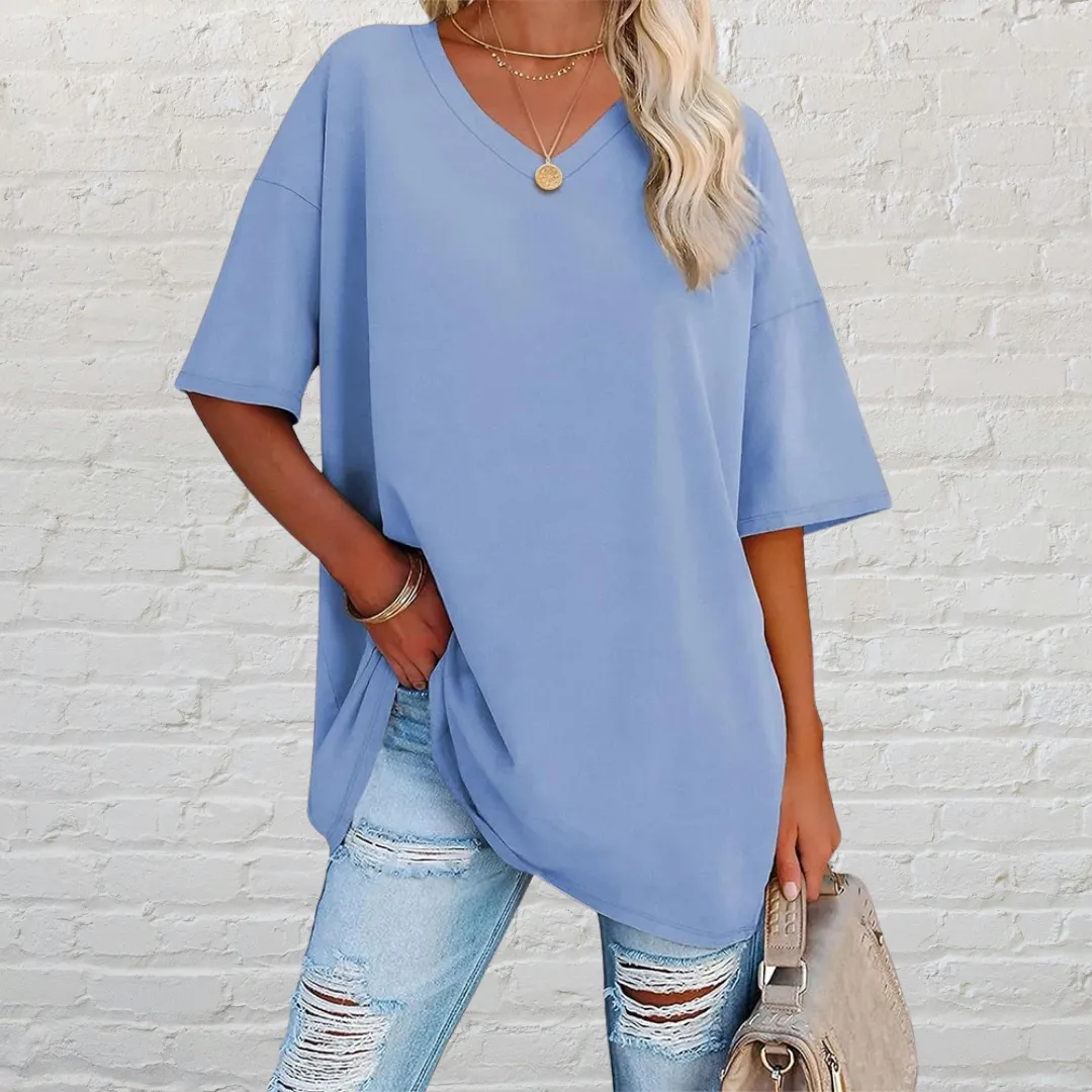 Natalia® | Oversized T-shirt with V-neck