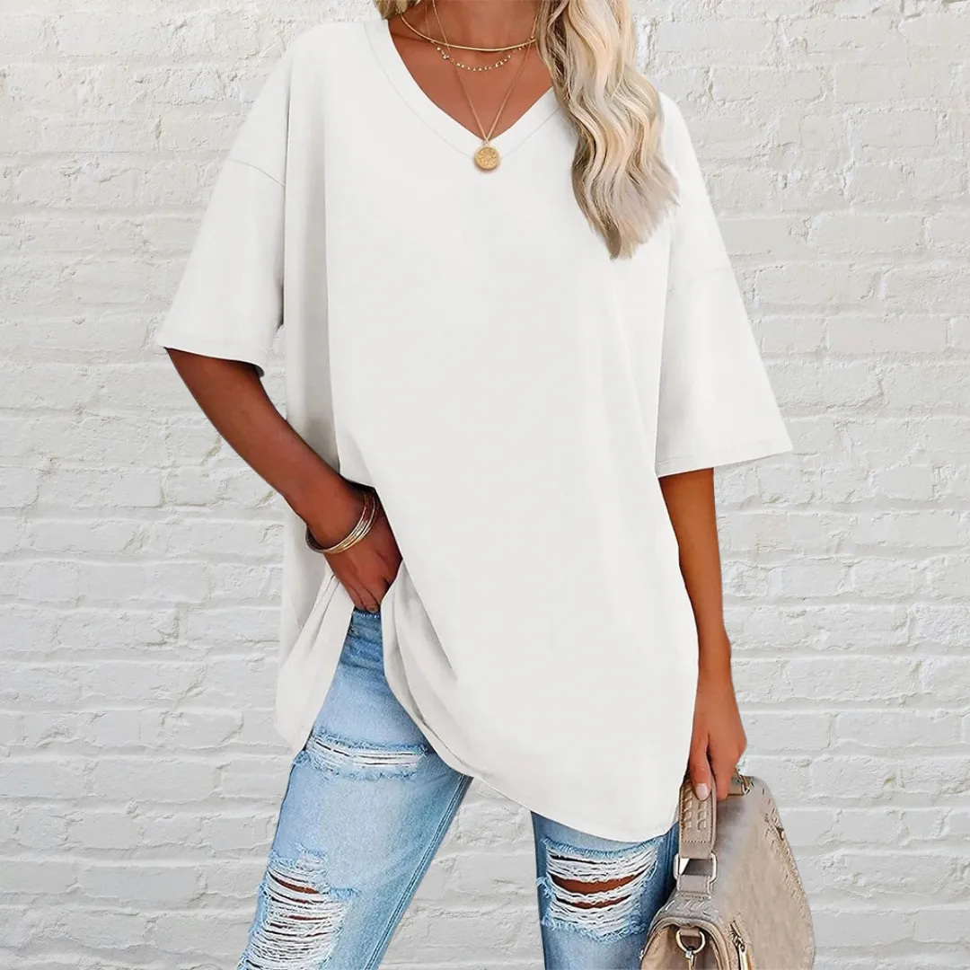 Natalia® | Oversized T-shirt with V-neck