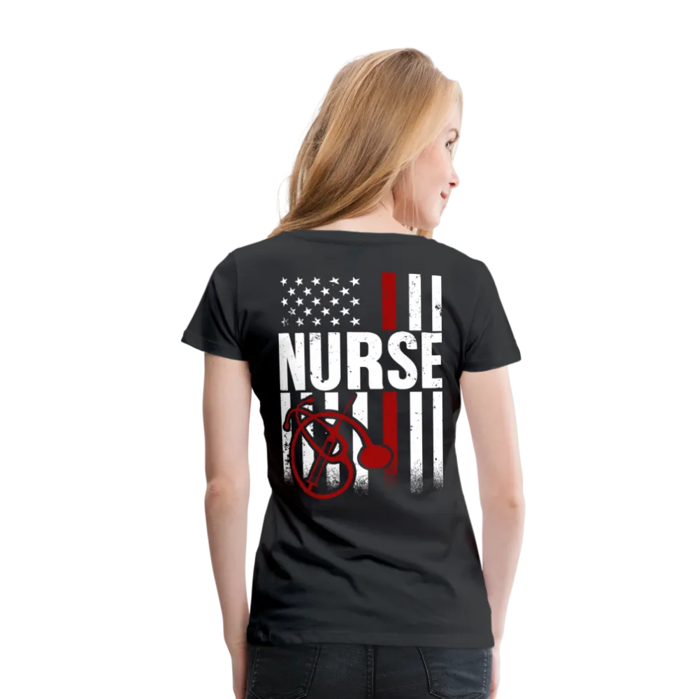Nurse Flag Women’s Premium T-Shirt (CK4201)